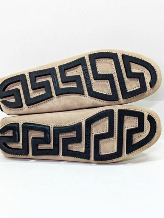 Versace Men\'s Medusa Coin Penny Driving Loafer in Light Sand Rutenio Size 42.5 main image 5